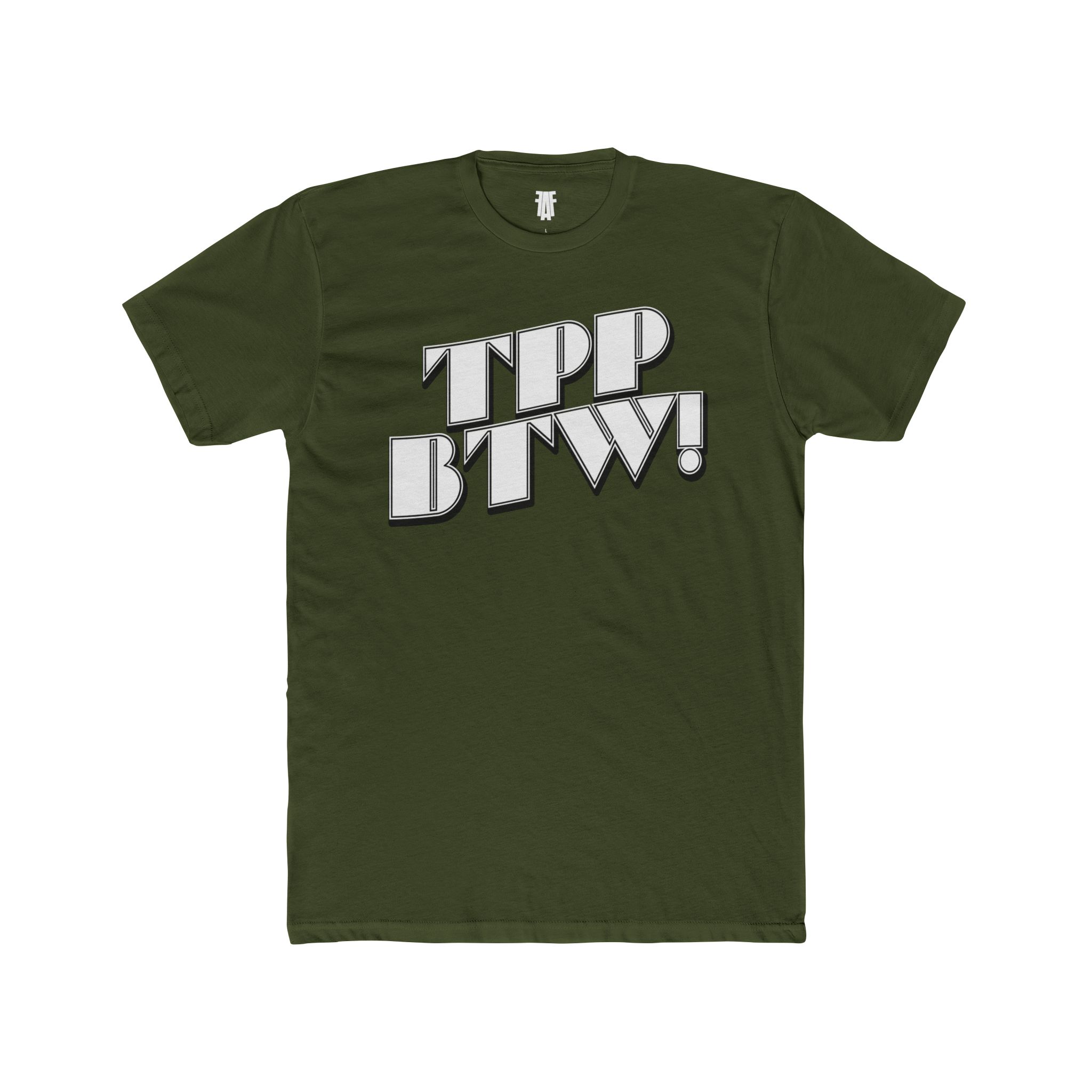 'TPP BTW!' - Unisex Cotton Crew Tee - Image 13